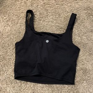 90 Degree Black Cropped Sports Bra Tank